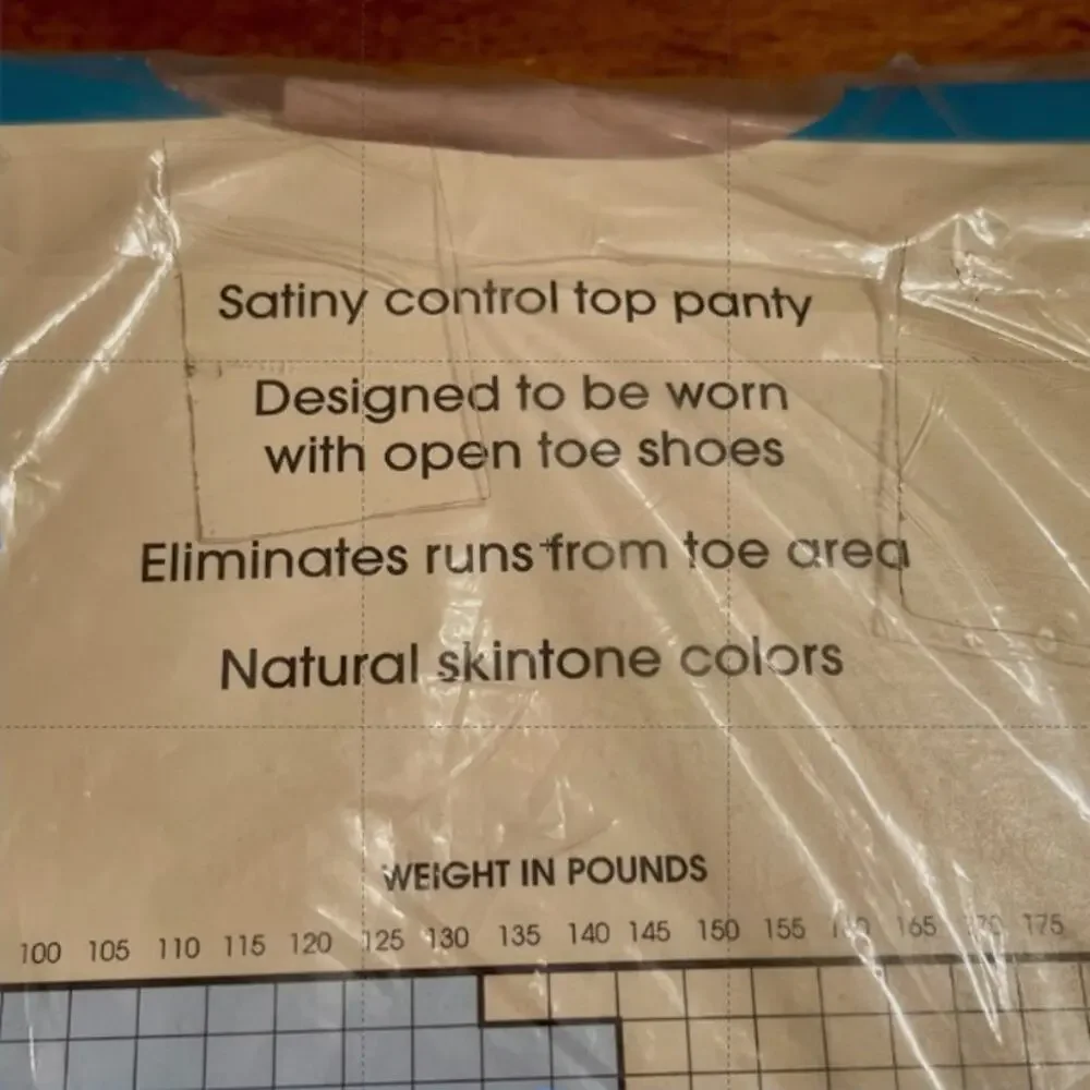 J.C. Penney East 5th Panty Hose Sheer Caress‎ Toeless Silky Sheer C-11
